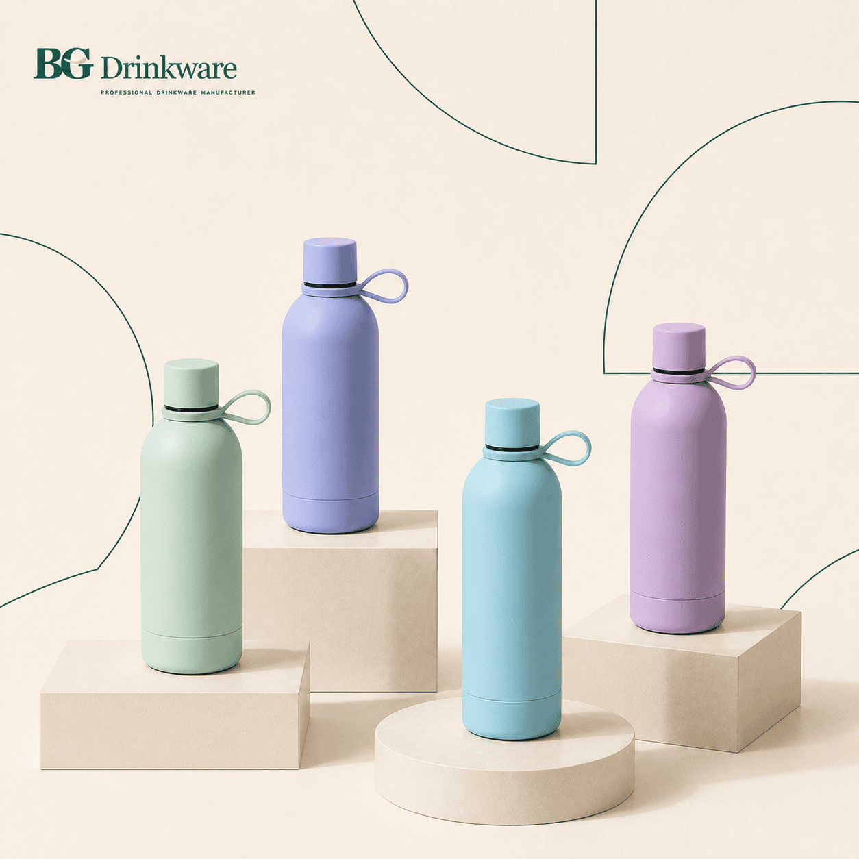 Slim insulated gift bottles with wrist straps