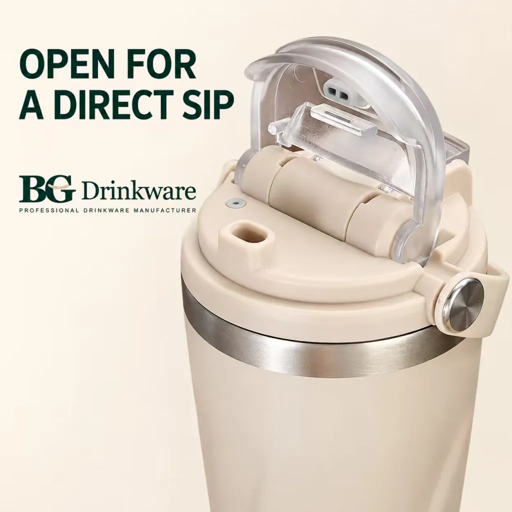 20 oz Stainless Steel Tumbler, Dual-Sip Lid | BG Drinkware