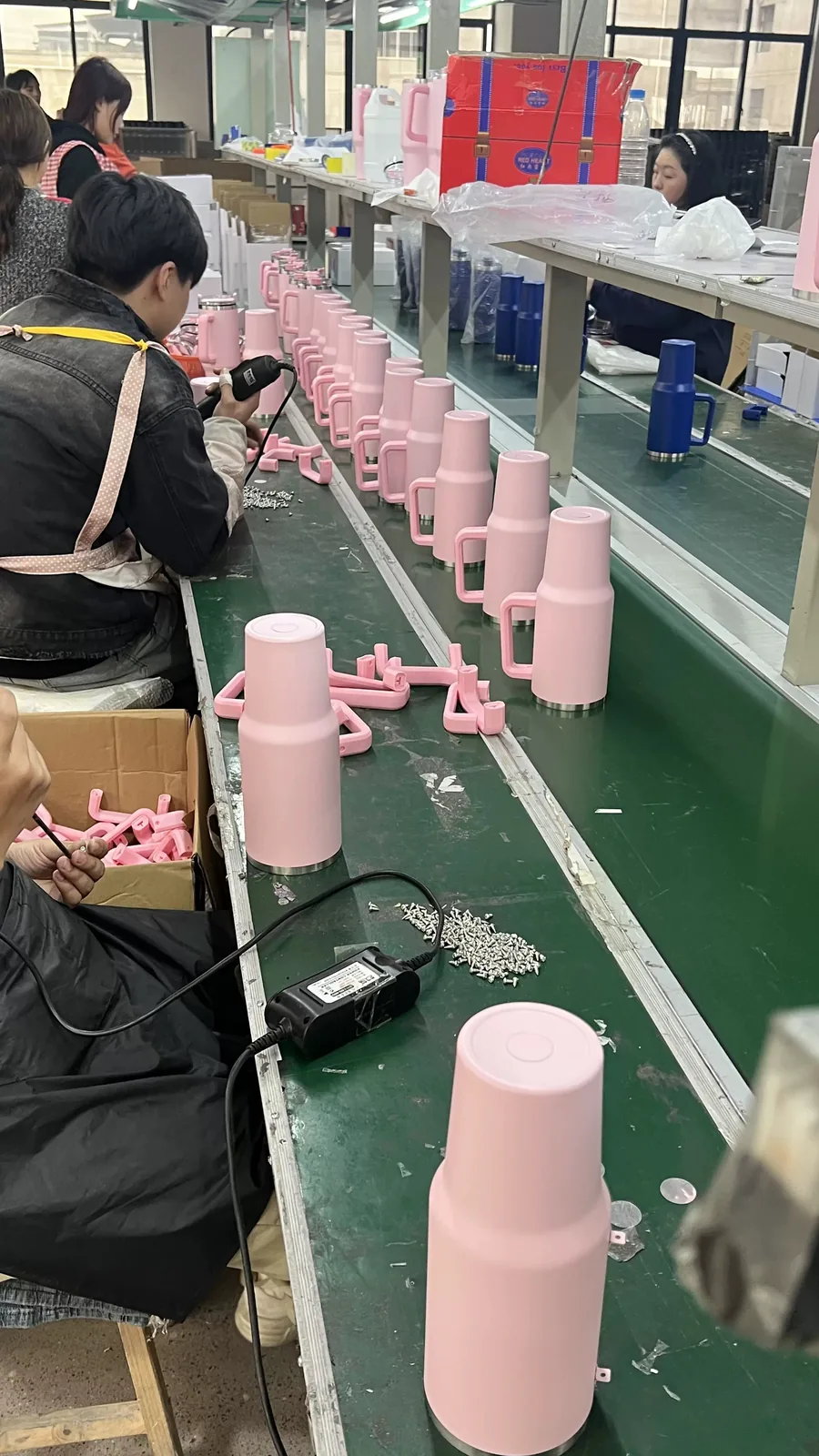 Pre-production drinkware sample checked before bulk release